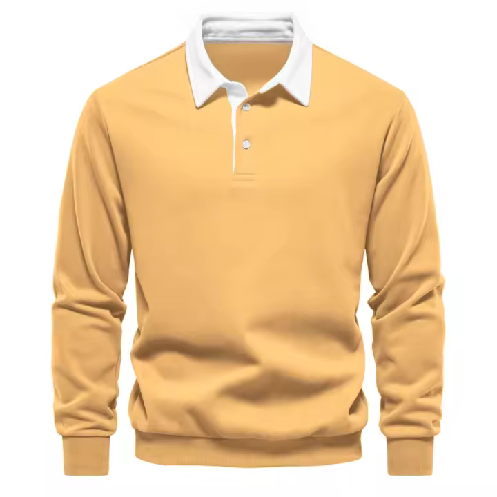 Sudaderas con cuello tipo Polo para hombre, ropa informal y Social, sudaderas de algodón de calidad, nuevo diseño de moda de otoño, 2025 - 1