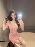 Vestido de Manga Abullonada Sexy Escote en V Falda Ligera que Cubre la Cintura Moda de Mujer 2023 - details 1
