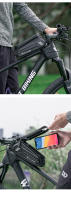 WEST BIKING-bolsa impermeable para bicicleta, bolsa para tubo frontal, soporte para teléfono móvil con pantalla táctil, accesorios para ciclismo de montaña y carretera - details 18