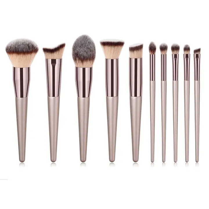 Juego de brochas de maquillaje profesional para mujer, alta calidad, belleza, maquillaje coreano, cosméticos, 10 Piezas - 1