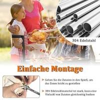 UISEBRT-brocha para barbacoa con motor de 220-240 V, acero inoxidable giratorio para barbacoa de gas y asador - details 3