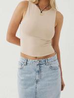 Camisa sin mangas con parte inferior ajustada y top con espalda cruzada y cuello redondo - details 16