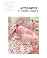 Juego de Ropa de Cama con Encaje Rosa INS de Tamaño Twin Queen King para Niñas y Adultos con Sábanas Florales y Funda de Almohada de Poliéster - details 9