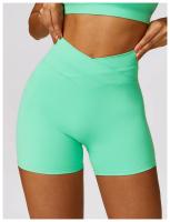 Pantalones cortos de Yoga de cintura alta para mujer, mallas cortas de realce de barriga para Fitness, gimnasio, correr - details 14
