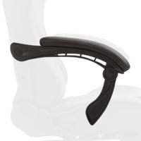 Silla para Juegos Silla de Oficina Ajustable para PC con reposapiés, Silla para Juegos con Soporte Lumbar de Masaje, Silla ergonómica para Juegos de PU con reposacabezas (Negro) - details 5