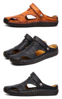 Sandalias de verano para hombre, sandalias de cuero para hombre, sandalias romanas clásicas, zapatillas suaves para exteriores, sandalias de goma para playa para hombre, sandalias de Trekking - details 21