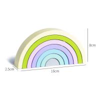 Juguete de madera Montessori para niños, bloques de construcción de arcoíris, juego de equilibrio de apilado creativo - details 22
