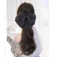 Cola de Caballo baja, lazos negros, extensión de cabello con nudo, postizo, cola de caballo larga y rizada, peluca de cola de caballo con Clip de garra suave Natural para uso diario - details 11