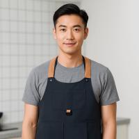 Delantal de cocina resistente al viento para ropa de trabajo, delantal de barbacoa de poliéster ajustable con diseño de herramientas multibolsillos, delantal de cocina a prueba de aceite - details 2