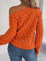 Suéter Casual de Invierno-Otoño Cuello Oblicuo, Manga Larga, Moda para Mujeres en Rosa - details 28