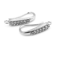 Ganchos de Pendientes de Brasso Dorado 18K con Zirconia Accesorios de Joyería DIY de Alta Calidad para Mujeres - details 22