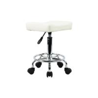 Taburete Roll Taburete de Trabajo con reposapiés Regulable en Altura 49-64 cm de Cuero PU Negro - details 8