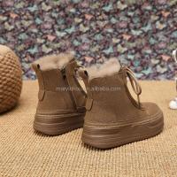 Botas cortas y tobilleras de suela gruesa cómodas para caminar al aire libre para mujer con logo de Dropshipping invierno nieve - details 2