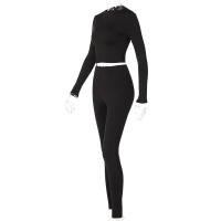 Conjunto deportivo de dos piezas de manga larga, nuevo traje informal de moda para mujer - details 113
