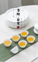 Juego de Gongfu con olor a fragancia de degustación de neumáticos finos de porcelana de hueso, taza de té de cerámica con boca inversa, taza de magnolia - details 0