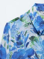 Camisa Estampada Floral 2025 Top Casual de Manga Larga para Mujeres Blusas Sueltas de Moda - details 1