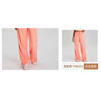 Pantalones deportivos ligeros, sueltos, informales, de pierna ancha para mujer, deportes al aire libre, con cordón elástico - details 15