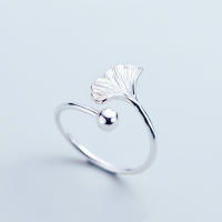 Nueva moda cuento de ballena sirena azul hoja verde Color plata anillos de dedo apilable piedra lunar para mujer joyería regalo Dropship - details 9