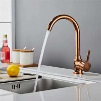 Grifo de oro rosa/negro/cromado mezclador de agua fría y caliente grifo de fregadero giratorio de 360 ​​grados montado en cubierta para cocina - details 19