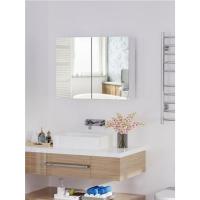 Armario de Baño con Espejo Armario de Pared 2 Puertas con 3 Estantes Interiores Estilo Moderno