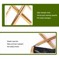 Silla para acampar al aire libre, silla plegable dorada de aleación de aluminio con bolsa, taburete, asiento, pesca, Camping - details 3