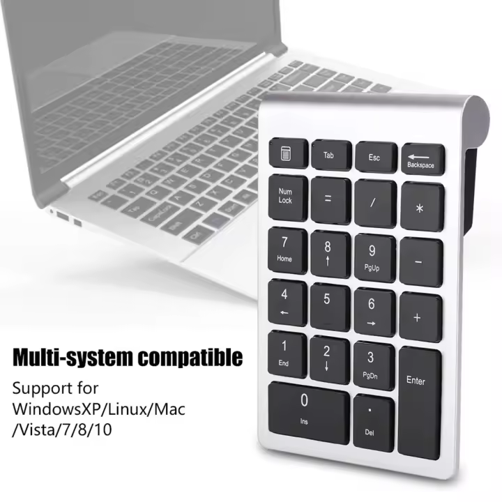 Rf304 22 teclas teclado numérico USB 2.4G con teclado inalámbrico receptor - 1