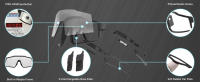 Kapvoe-gafas fotocromáticas para ciclismo de montaña para hombre, lentes de protección a prueba de viento, 1 lente - details 2
