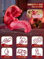 Vibrador de lengua oscilante para lamer, estimulador del clítoris femenino, herramientas de masturbación, consolador de empuje rosa, Juguetes sexuales para mujeres - details 4