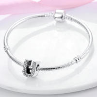 Series de Encantos de Plata Esterlina S925 Letras de Alfabeto Ajuste para Pulsera y Brazalete de 3mm Joyería Fina de Cumpleaños para Mujeres - details 20