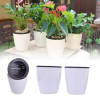 Macetas de flores de resina, autorriego automático para oficina, jardín, suministro de plantas, cesta - details 0