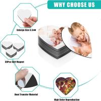 Imanes de sublimación para refrigerador, espacios en blanco personalizados, decoración de oficina y cocina, 30 unidades por juego - details 2