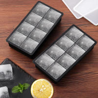 Bandeja de silicona para cubitos de hielo con tapas, molde cuadrado para hacer hielo sin BPA 6/8, reutilizable y Flexible para whisky y cócteles - details 0