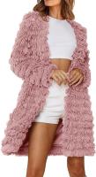 Nueva chaqueta de piel artificial de otoño e invierno, abrigo largo de piel con apertura frontal a la moda - details 6
