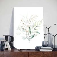 Cuadros de Pared Nórdicos de Agua Colorida en Lienzo con Marcos y Hojas de Planta Sage Verde 3pcs Decoración Moderna para Habitación Arte de Pared con Imágenes de DHROOM Material de Lienzo Sin Marco - details 10