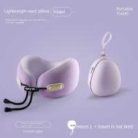 Almohada de viaje ergonómica en forma de U, rebote lento con bolsa de almacenamiento, almohada para siesta para oficina, cómodo cojín para el cuello con soporte para la cabeza - details 5