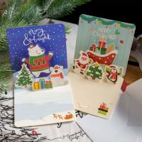 Tarjetas de Felicitación de Navidad 3D, invitaciones, letras bronceadas plegables, Feliz Navidad, hogar, fiesta de Navidad, decoración de sobres, regalos - details 3