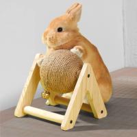 Conejo de juguete para mascotas pequeñas, garra de molienda, Bola de Sisal de cáñamo, resistente al desgaste y a las mordeduras, estable, antigiro, rompecabezas - details 3