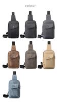 Bolso de pecho Simple de gran capacidad para hombre, riñonera multifuncional impermeable para hombre, bolso informal de estilo coreano para teléfono móvil, Unisex - details 16
