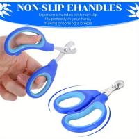 Cortauñas de acero inoxidable para mascotas para reptiles, pájaros y animales pequeños: mangos azules ergonómicos, bordes afilados para cortar metal, herramienta segura y cómoda para el cuidado de uñas para dragones barbudos, gatos, cobayas, perros, conej - details 3