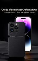 Funda de Cuero de Lujo para iPhone 15 14 Plus 13 12 11 Pro Xs Max XR X: Protección Completa Cubierta Trasera Silicona Magnética Resistente a Arañazos Compatible con Smartphones Hecha en China - details 1