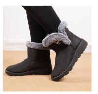 Botas de nieve para mujer, zapatos de algodón grueso de terciopelo, botas cortas versátiles de moda, novedad de otoño e invierno 2024 - details 17