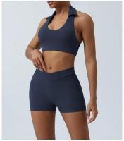 Entrenador de yoga para mujer, pantalones cortos de gimnasio con cuello recortado, transpirables y adelgazantes de secado rápido - details 5