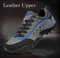 Zapatos de senderismo antideslizantes para hombre, zapatillas de cuero impermeables para exteriores, deportes de montaña, zapatos de viaje cómodos, escalada, Trekking - details 5