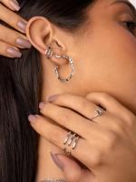 Pendientes Aro Lake - Pendientes en Latón con Acabado Baño de Oro de 18 Kt o en Baño de Rodio - Pendientes Ligeros de Aro con Cierre Tuerca a Presión - details 3