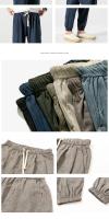 2024 Pantalones de talla grande estilo chino pantalones de lino para hombres pantalones de lino de algodón para hombres Leggings - details 19
