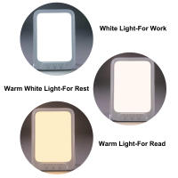 Luz LED fluorescente de 20000 Lux, terapia de luz cálida antidepresora fría, 3 colores de luz, 5 niveles de brillo táctil - details 3