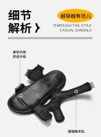 Sandalias de verano para hombre, zapatos informales, zapatillas para exteriores, chanclas para caminar en la playa, comodidad, diseñador de lujo, cuero ligero de moda - details 5