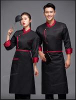 Chaqueta de Chef de restaurante para hombre, ropa de trabajo de cocina y cafetería de manga larga, abrigo de cocina para panadería, Tops, uniforme de Chef de sushi, conjunto corto - details 7