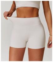 Pantalones cortos de Yoga de cintura alta afilados para mujer, pantalones cortos deportivos ajustados de secado rápido con realce de melocotón para correr y Fitness - details 14