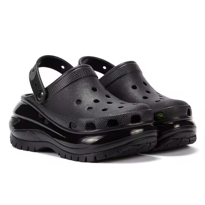 Cro Classic Mega Crush Clog - Sandalias Negeras para Mujer - Suela Crush Extra Gruesa - 1